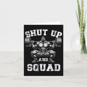 Carte Haltérophilie Tais Up Et Squat Funny Gym Humour Mo
