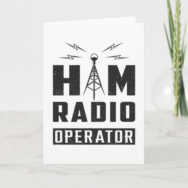 Carte HAM Radio Amateur Fréquence Opérateur Antenne Cade (Devant)