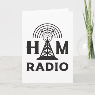 Carte HAM Radio Amateur Opérateur Antenne Code Idée cade