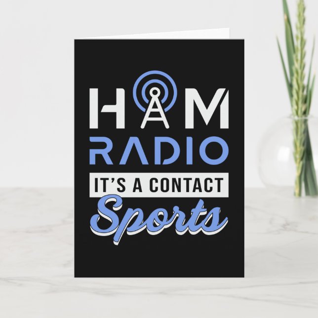 Carte HAM Radio Opérateur Antenne Amateur Code Idée cade (Devant)