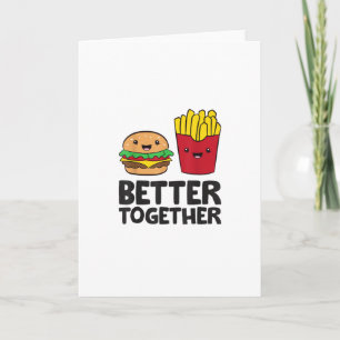 Carte Hamburger et frites aiment la restauration rapide