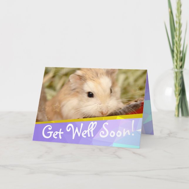 Carte Hammyville - Jolie Hamster Soyez Bien Bientôt Cart (Devant)