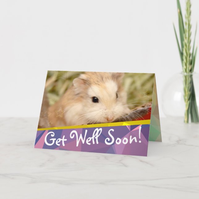 Carte Hammyville - Jolie Hamster Soyez Bien Bientôt Cart (Devant)