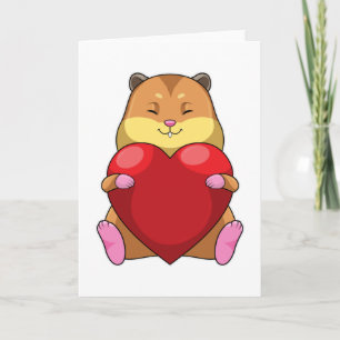 Carte Hamster au coeur