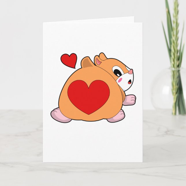 Carte Hamster au coeur (Devant)