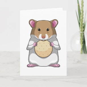 Carte Hamster avec biscuit