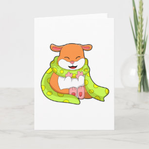 Carte Hamster avec Écharpe