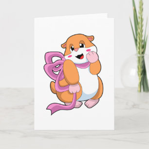 Carte Hamster avec ruban