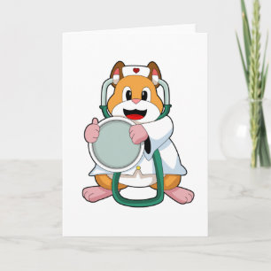 Carte Hamster comme docteur avec Stethoscope.PNG