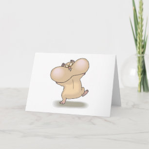 Carte hamster drôle aux joues rebondies