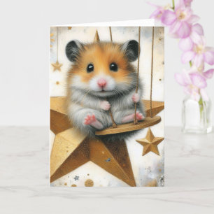 Carte Hamster oscille au milieu des étoiles Toutes les o