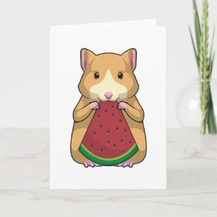 Carte Hamster with Watermelon