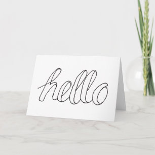 Carte Hand Drag Hi Hello Art Salutations Texte Art