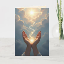 Hands Set the Soul Free, peace, Condolence Card