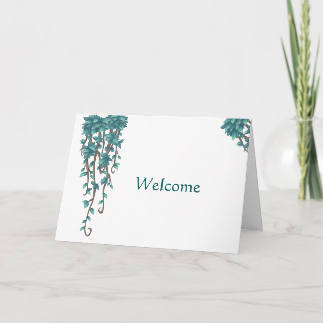 Carte Hanging Floral Turquoise Simple Décoration Accueil (Devant)