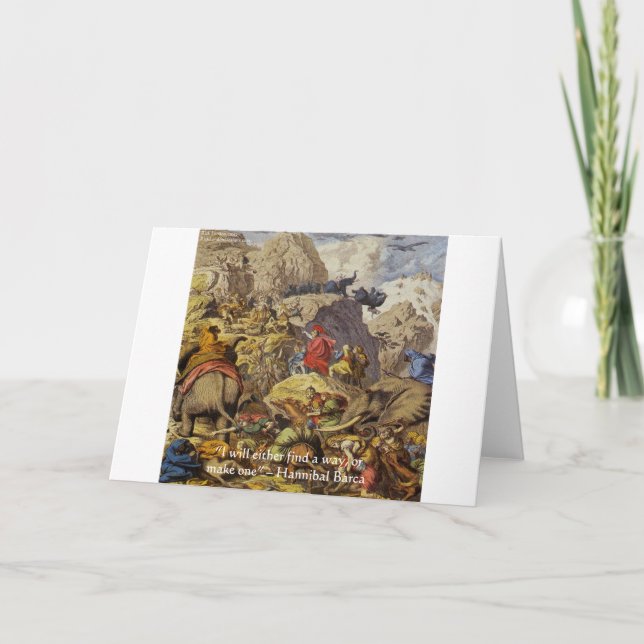 Carte Hannibal Barca & Army & Quote Cadeaux & Cards (Devant)