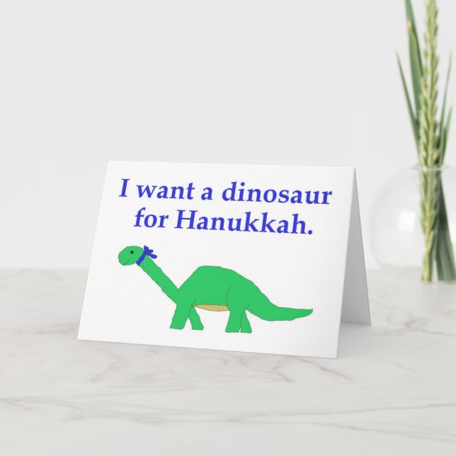 Carte Hanoukka Dinosaur (Devant)