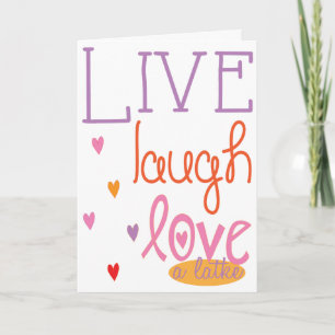 Carte Hanoukka "Live Laugh Love a latke" avec Enve