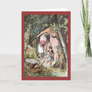 Carte Hansel et Gretel avec la sorcière mauvaise