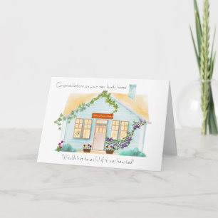 Carte Hantée maison nouvelle maison félicitations.