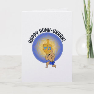 Carte Hanukkah Hunk drôle de vacances