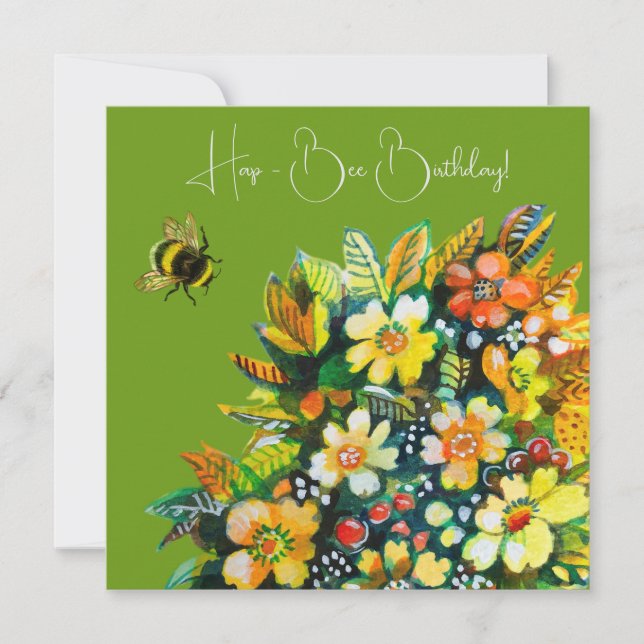 Carte Hap - Anniversaire des abeilles (Devant)