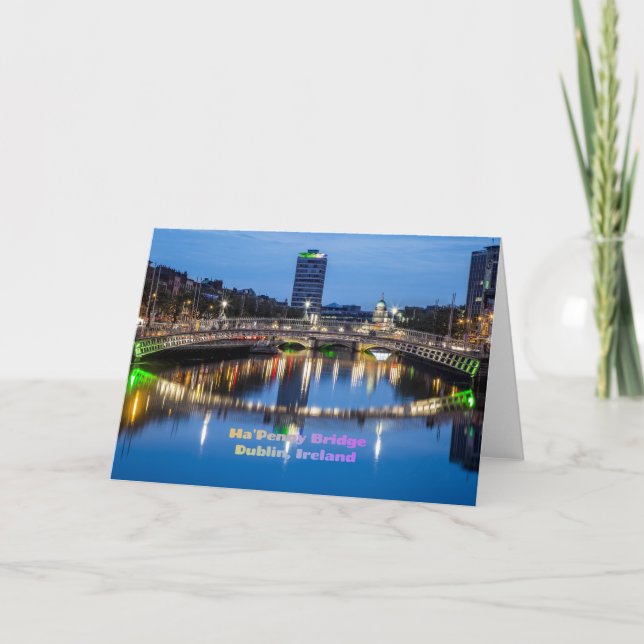Carte Ha'Penny Bridge, Dublin, Irlande (Devant)