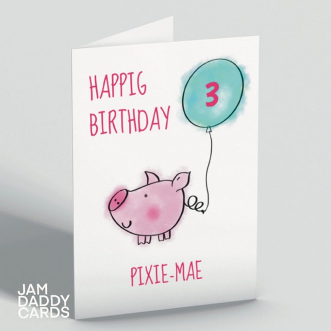 Carte HapPIG Anniversaire personnalisable (Créateur téléchargé)