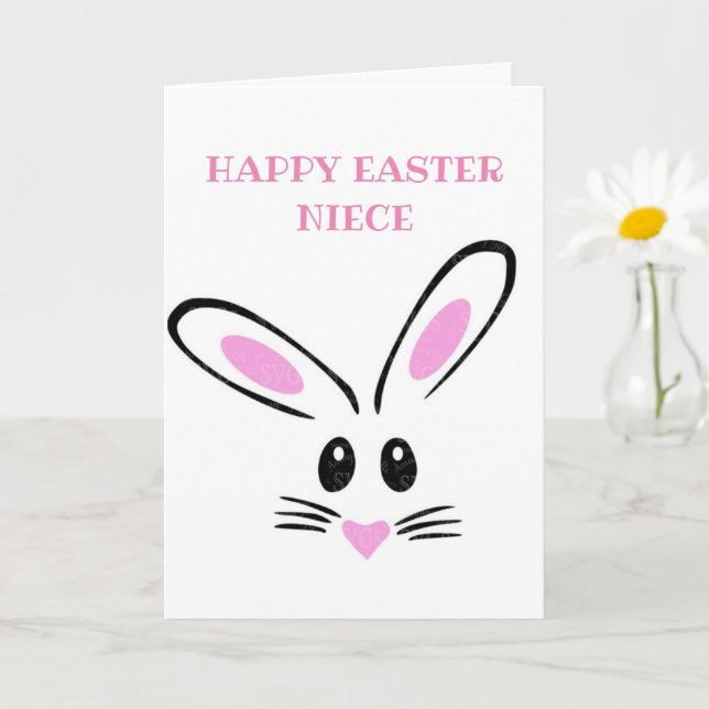 CARTE HAPPPY EASTER **NIECE** (Petite plante)