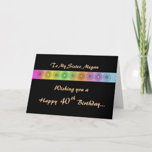 Carte Happy 40th Customizable Birthday Card