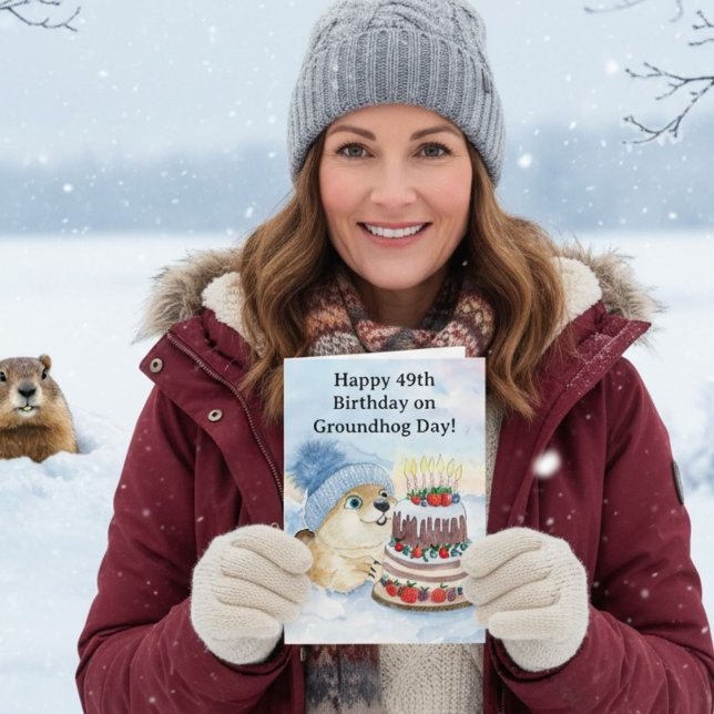 Carte  Happy 49th Groundhog Day Birthday  (Créateur téléchargé)