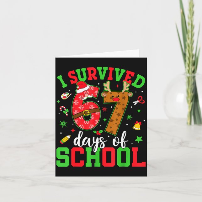 Carte Happy 67th Day Of School Funny Christmas 67 Meme S (Devant)