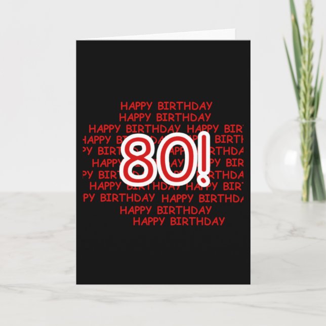 Carte Happy 80th Birthday (Devant)