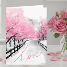 Happy Anniversary Card-Elegant Pink Love Script