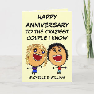 Carte Happy Anniversary Craziest Couple I know