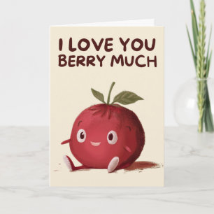 Carte Happy Anniversary Cute Funny Simple Berry Card