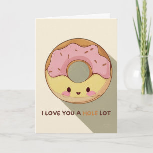 Carte Happy Anniversary Cute Funny Simple Donut Card
