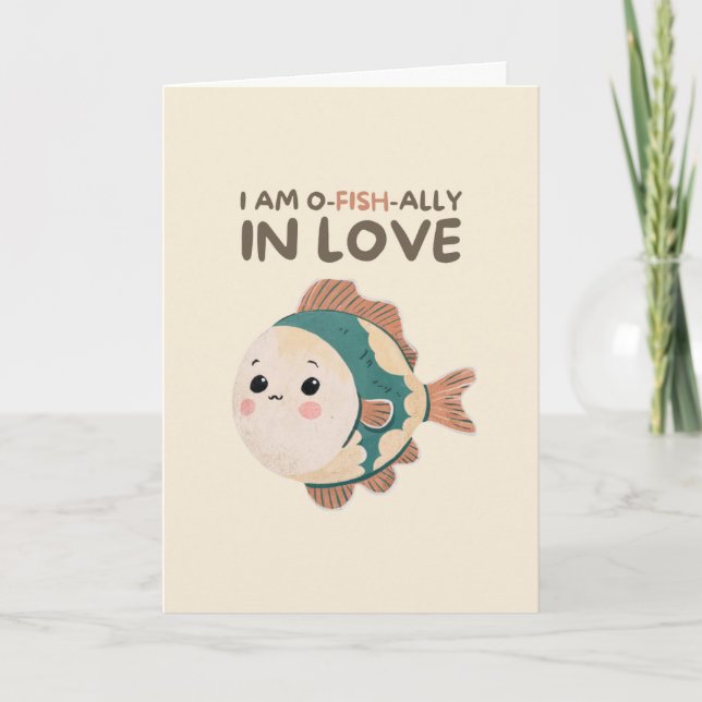 Carte Happy Anniversary Cute Funny Simple Fish Card (Devant)