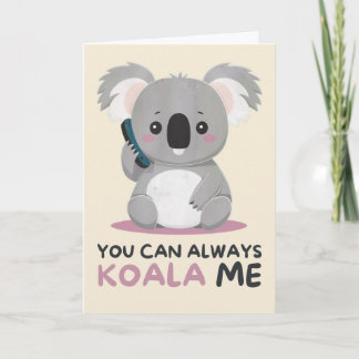 Carte Happy Anniversary Cute Funny Simple Koala Card