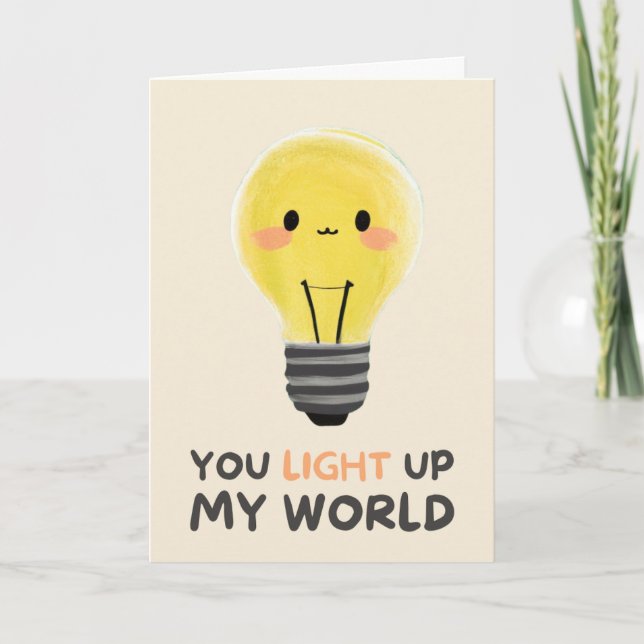 Carte Happy Anniversary Cute Funny Simple Light Card (Devant)