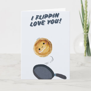 Carte Happy Anniversary Cute Funny Simple Pancake Card