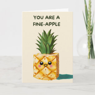 Carte Happy Anniversary Cute Funny Simple Pineapple Card