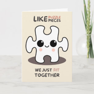 Carte Happy Anniversary Cute Funny Simple Puzzle Card