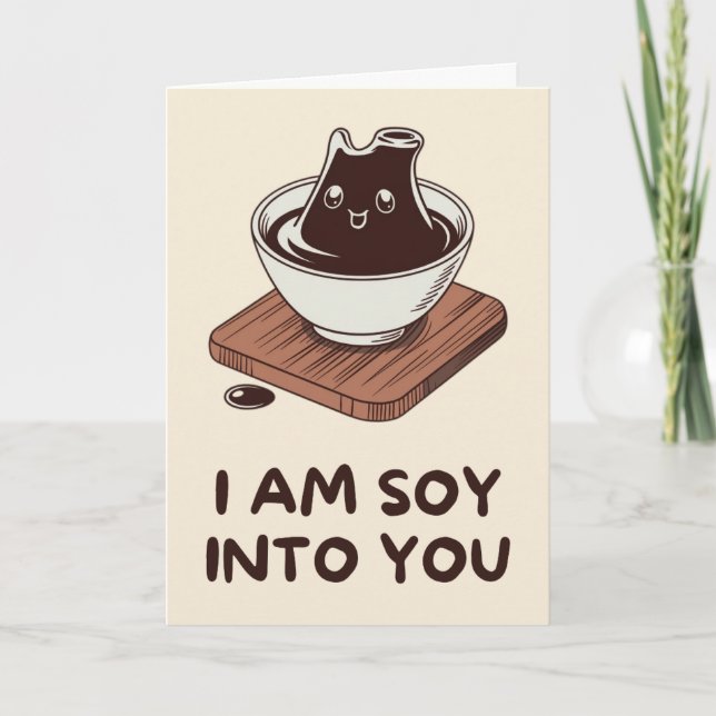 Carte Happy Anniversary Cute Funny Simple Soy Sauce Card (Devant)