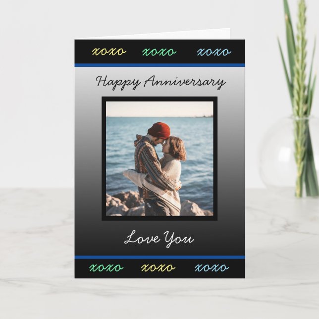 Carte Happy Anniversary to you Add Your Photo (Devant)
