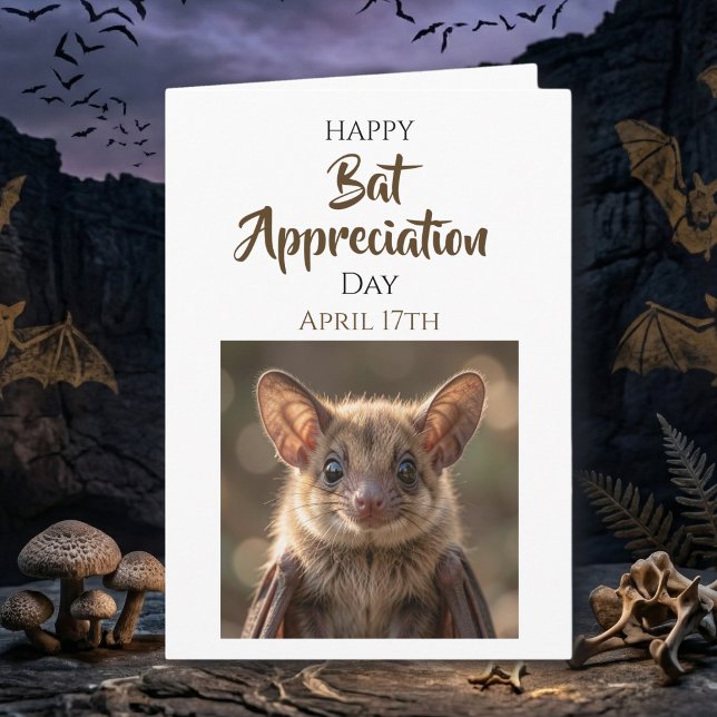Carte Happy Bat Appreciation Day | April 17th (Créateur téléchargé)