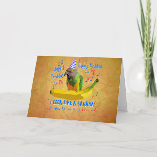 Carte Happy Birdday Senegal Parrot Banana