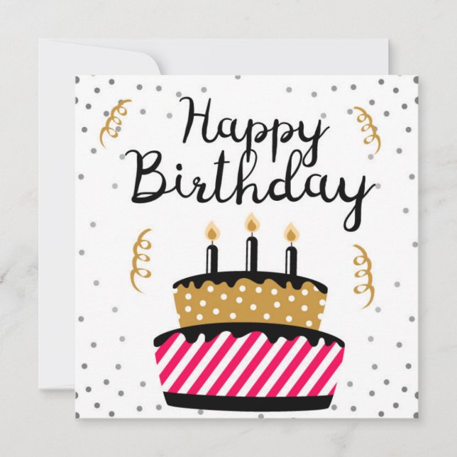 Carte Happy Birthday (Devant)