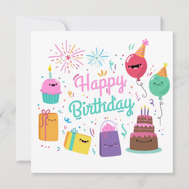 Carte Happy Birthday (Devant)