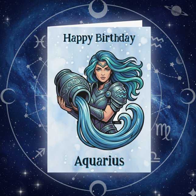 Carte Happy Birthday Aquarius! (Créateur téléchargé)
